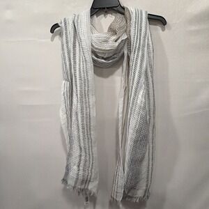 Sasso+smyth Linen Cotton Scarf Made In Italy Fildalana Brown